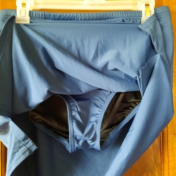 Lands' End Tummy Control Swim Skirt Swim Bottoms navy blue #346779 size 10 - Picture 4 of 7
